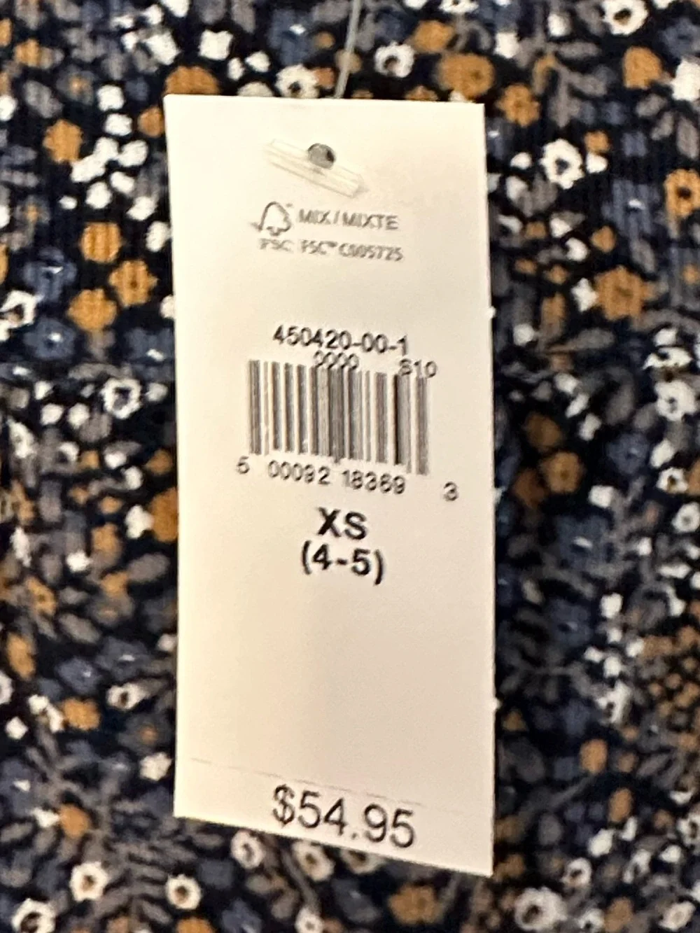 GAP navy floral
